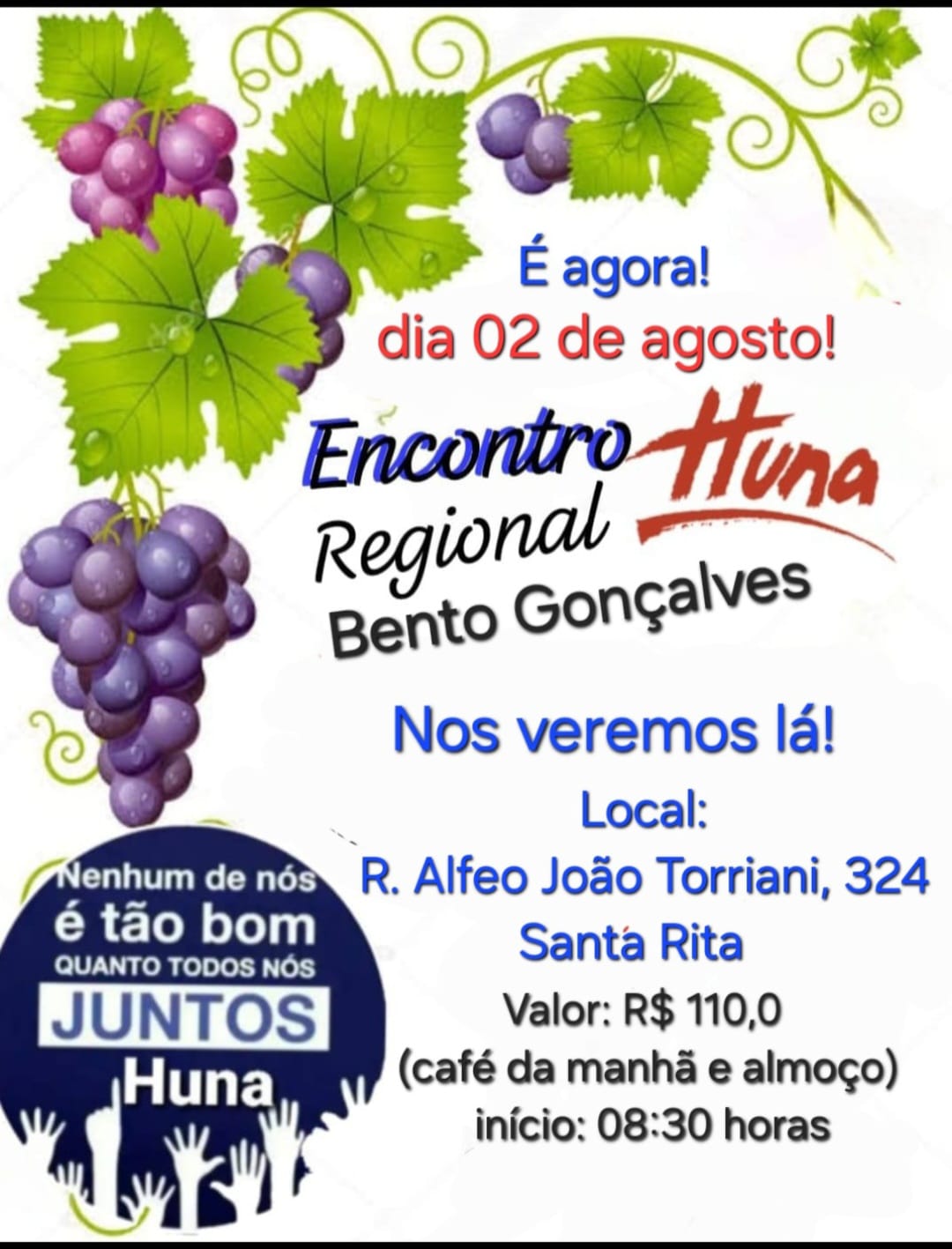 Encontro Regional Huna em Bento Gonçalves